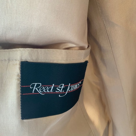 VINTAGE! LIKE NEW! Reed St James Mens Linen Blend Blazer - Picture 7 of 12